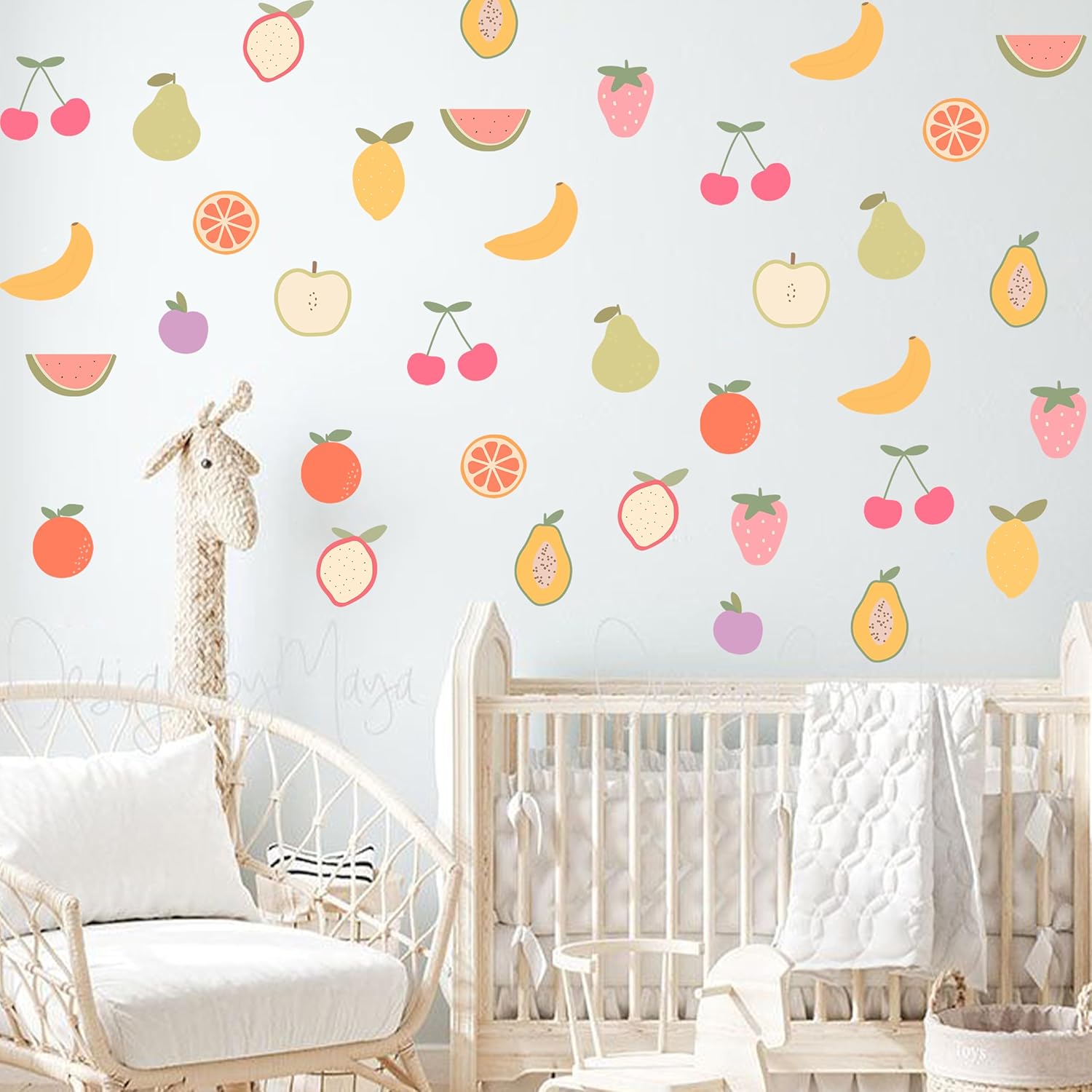 Colorful Fruit Wall Decal for Nursery and Kids Room