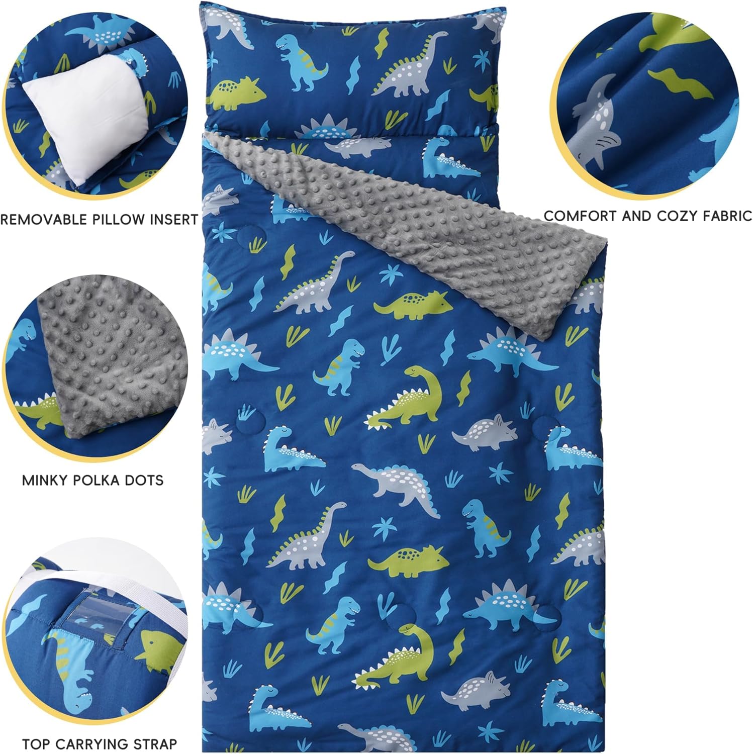Bunnikins Clover Toddler Nap Mat with Pillow 1