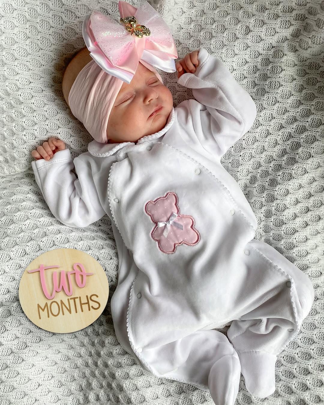 3D Baby Milestone Cards with Wooden Discs and Birth Announcement Sign for New Parents