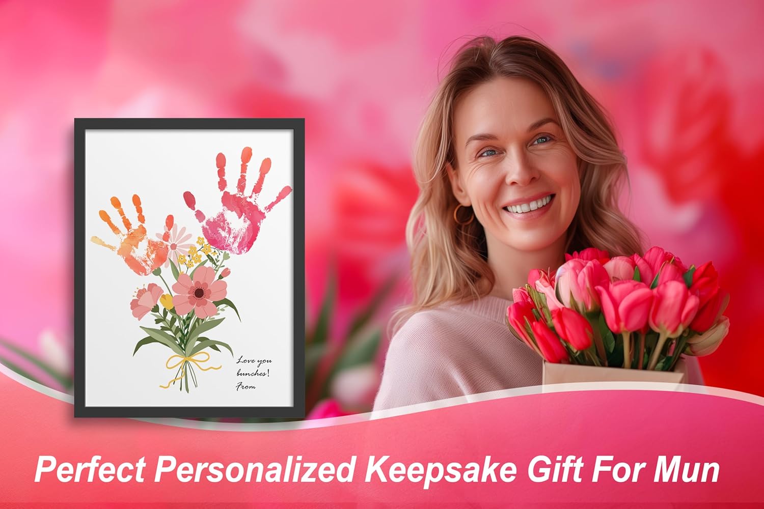TwoDays Flower Bouquet Handprint Art Kit