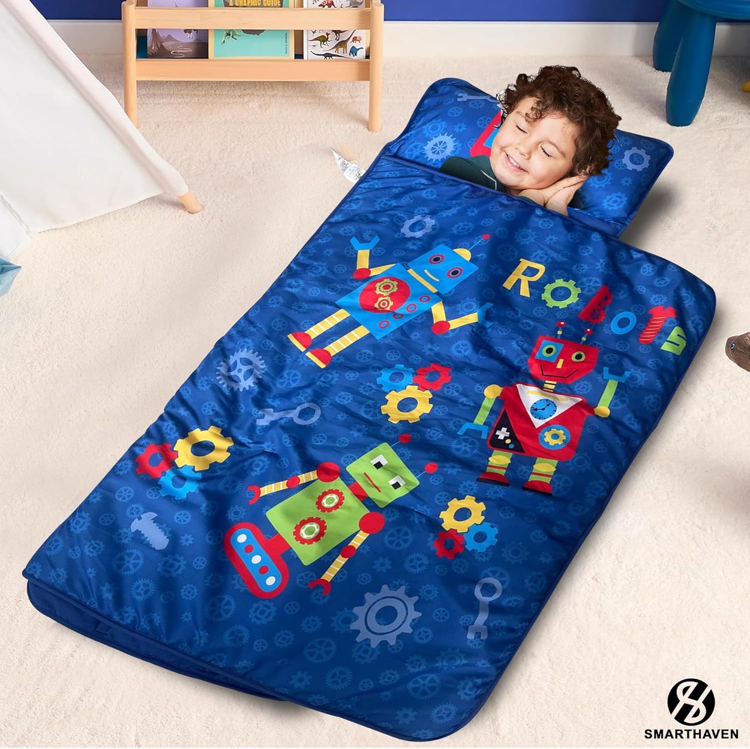 Toddler Nap Mat Set with Removable Pillow - 50x20 Inches Ultra Soft Slumber Mat for Preschool and Daycare