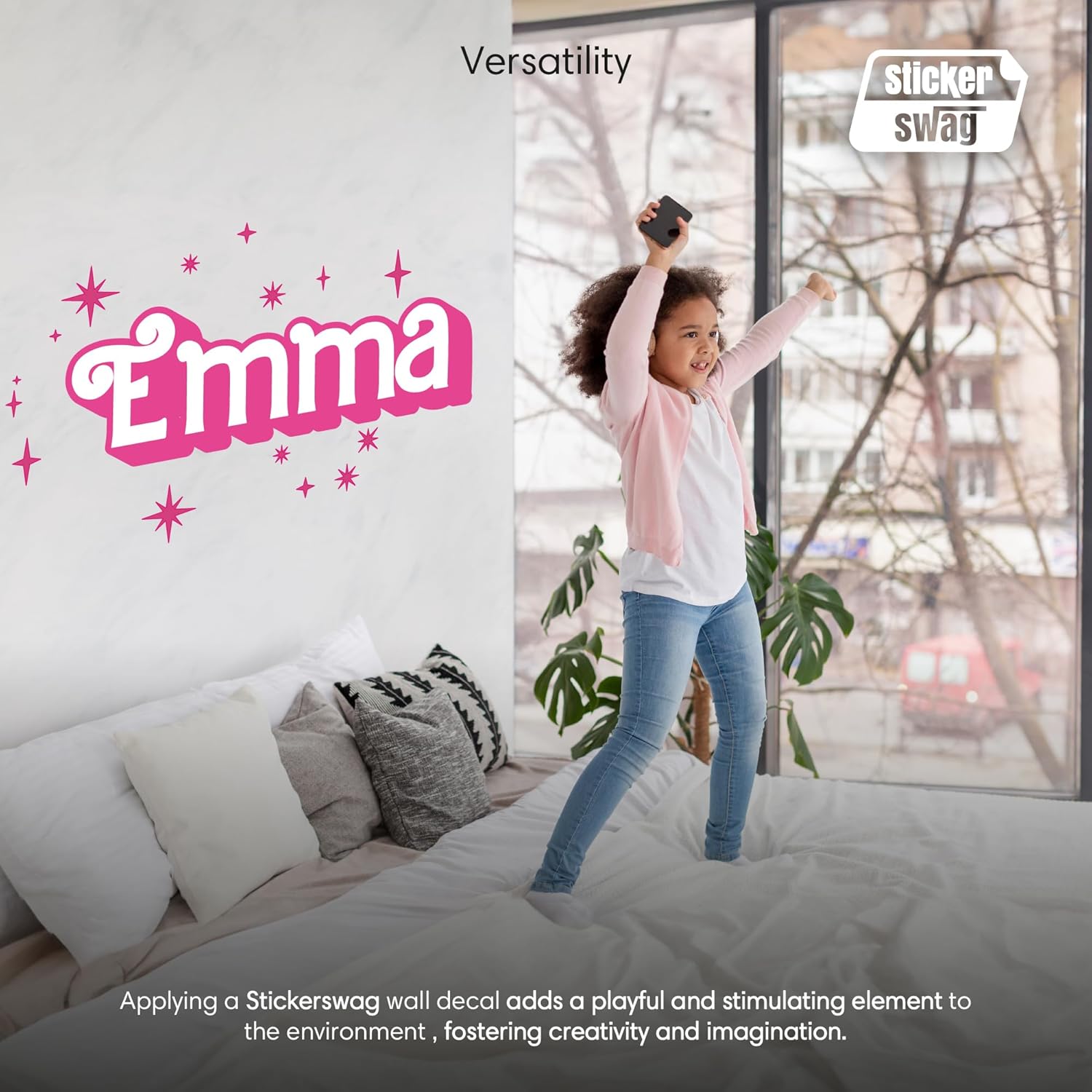 Custom Name Vinyl Wall Decal Sticker for Girls Room