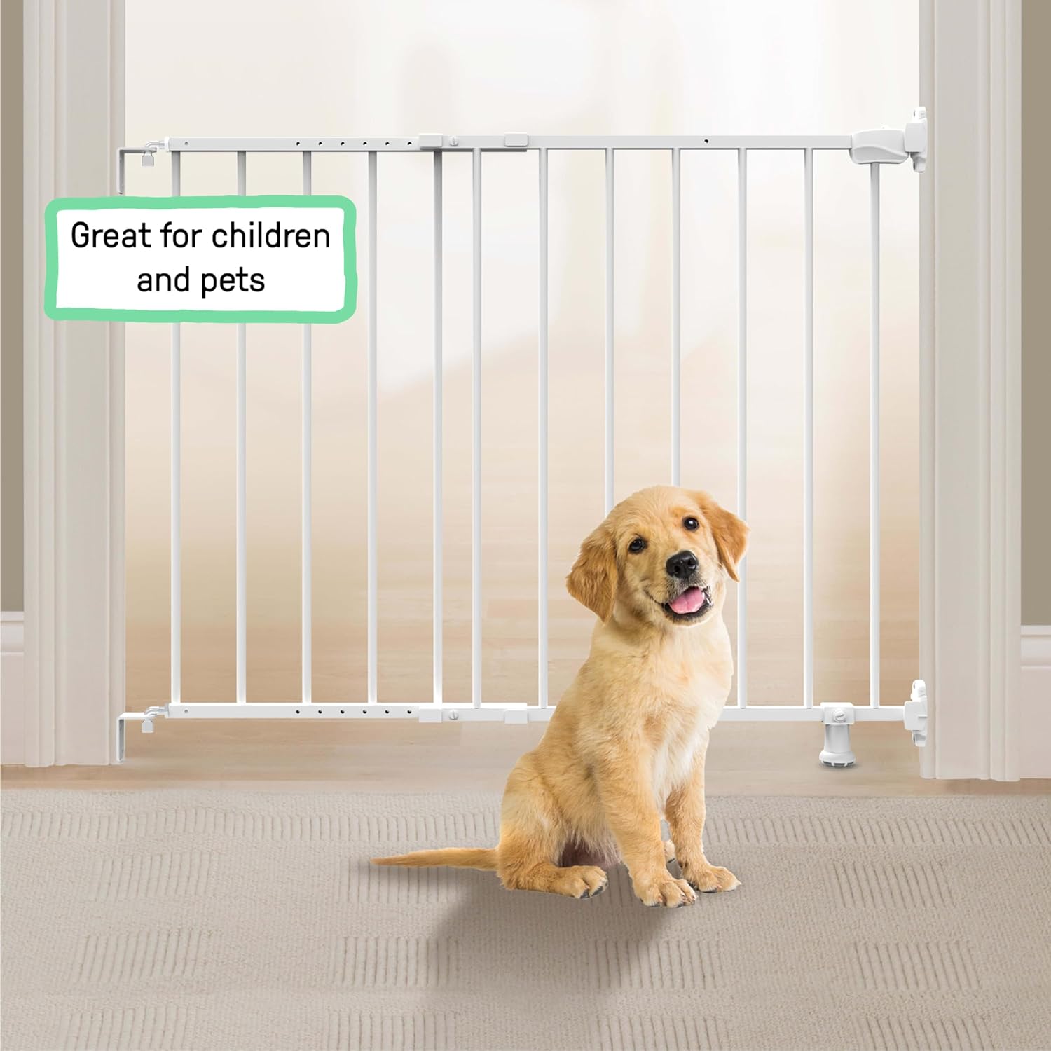 Ingenuity Stairway 42W Safety Pet and Baby Gate - White Metal