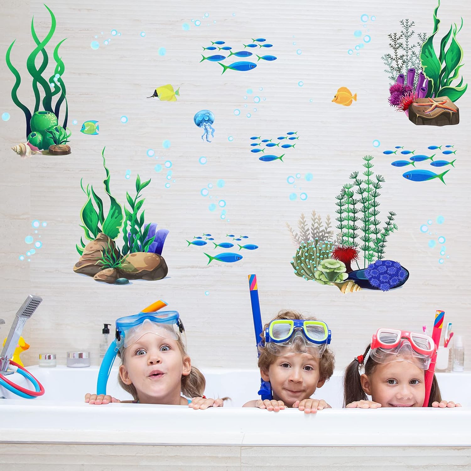 Zonon Under The Sea Wall Decals Coral Reef and Seaweed