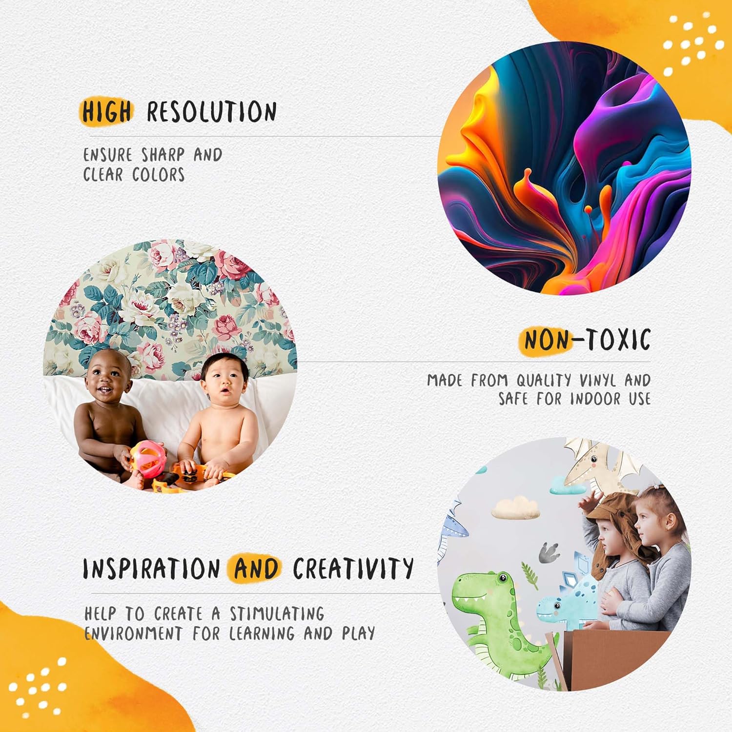 WS Wallpaper Hot Air Balloon Wall Decals - Animal Stickers for Kids Room