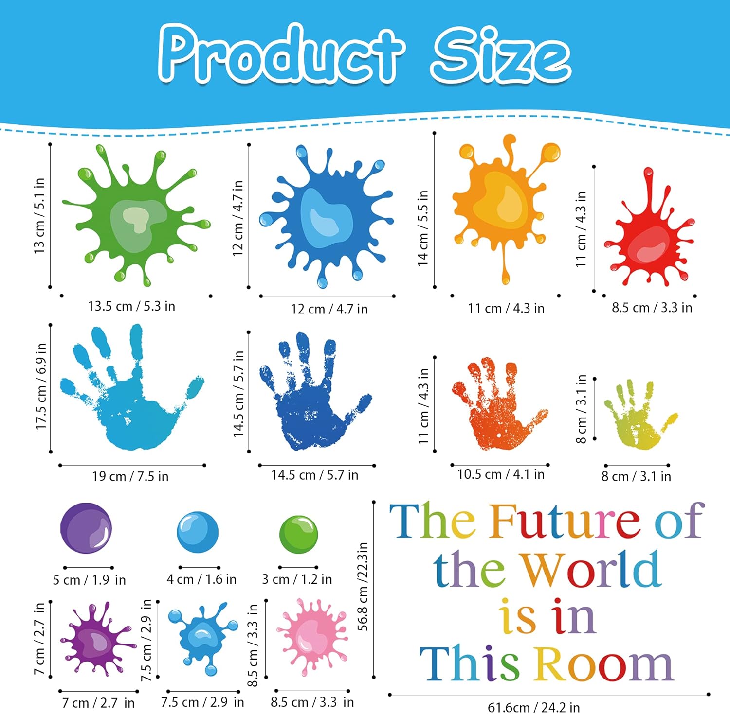 Colorful Inspirational Quotes Wall Decals for Kids Classroom and Bedroom