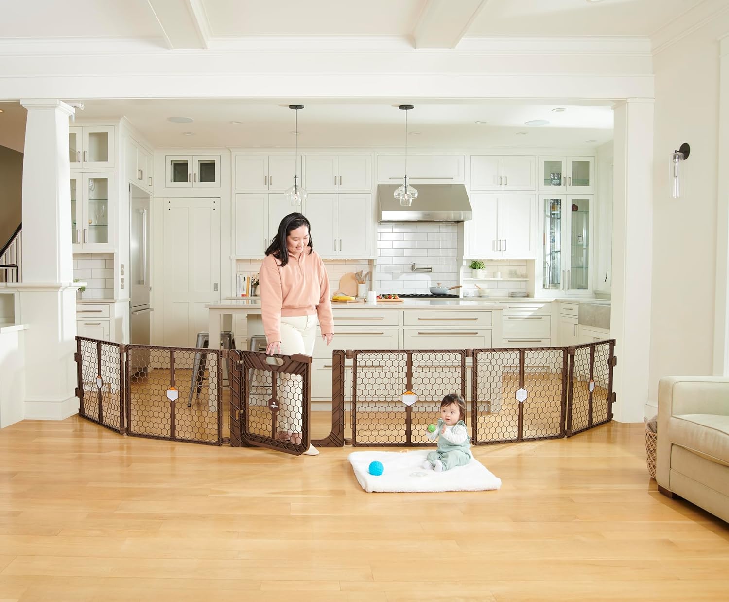 Regalo Super Wide Adjustable Baby Gate with Door
