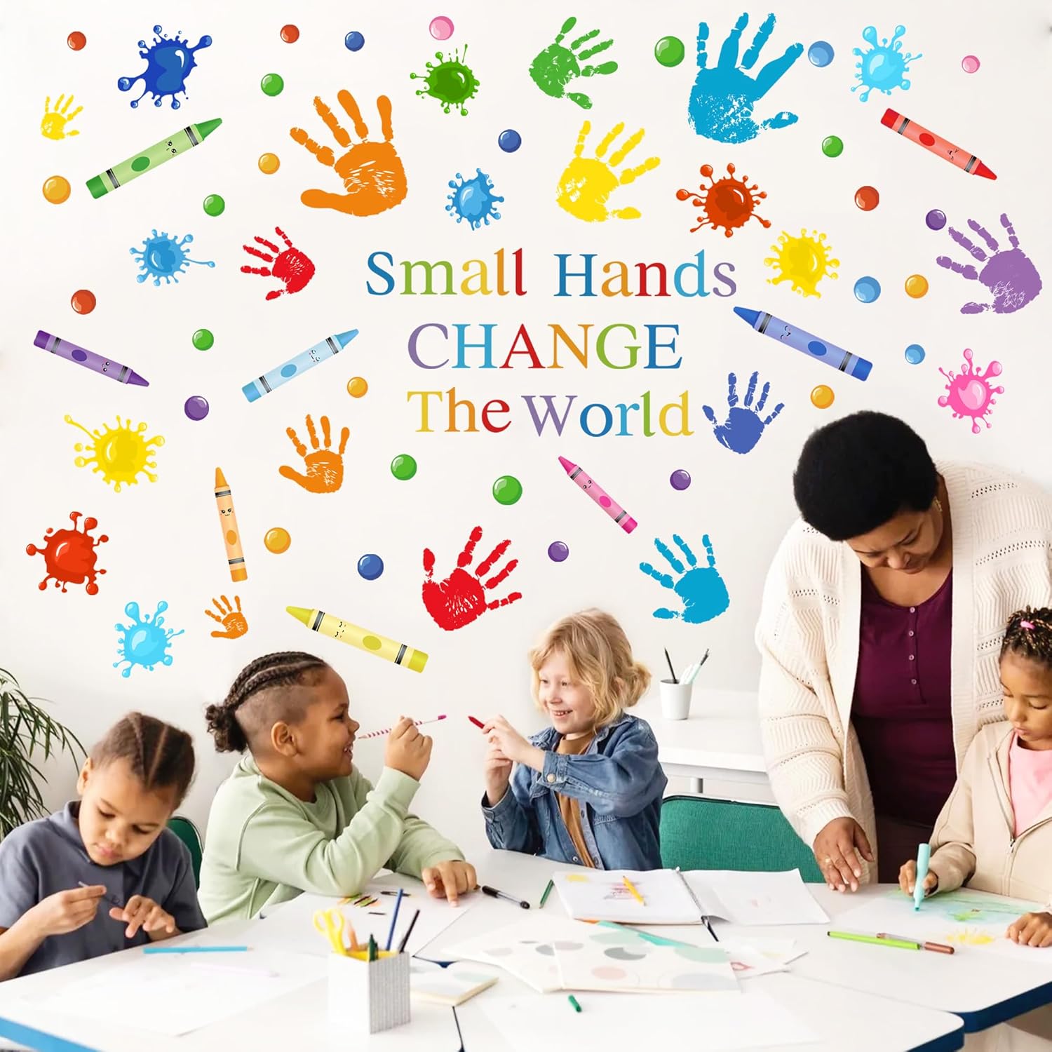 Colorful Inspirational Quotes Wall Decals for Kids Classroom Decor