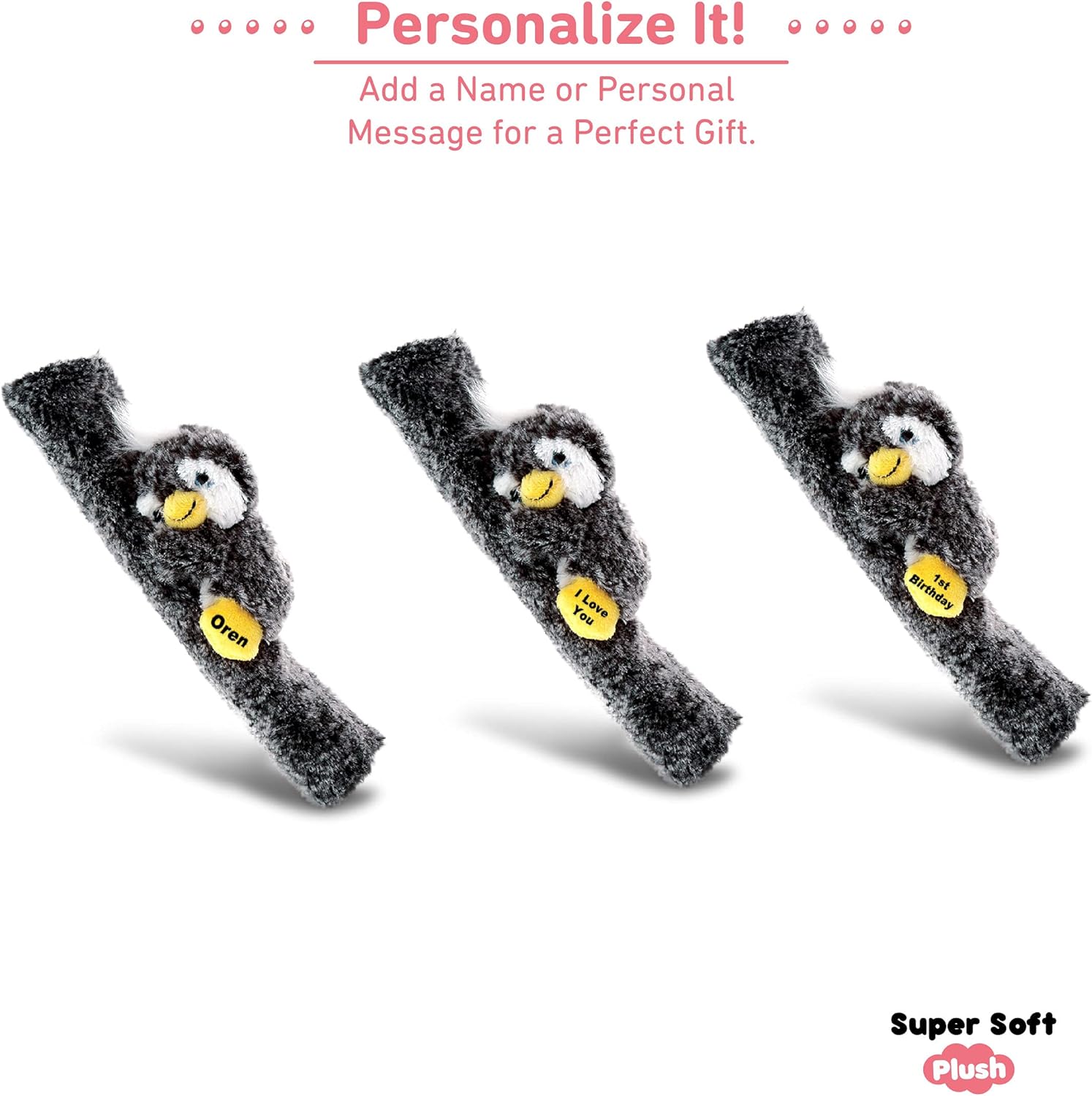 DolliBu Black Penguin Plush Car Seatbelt Cover