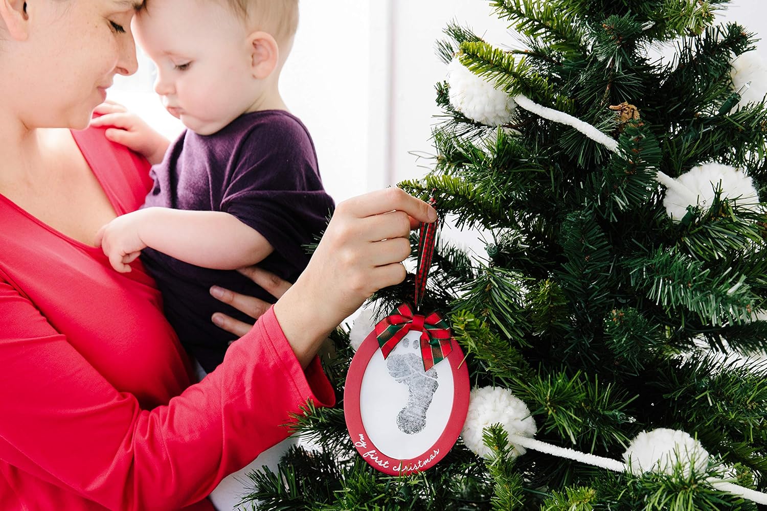 Pearhead Babyprints Double-Sided Christmas Ornament with Ink Pad Pack of 2