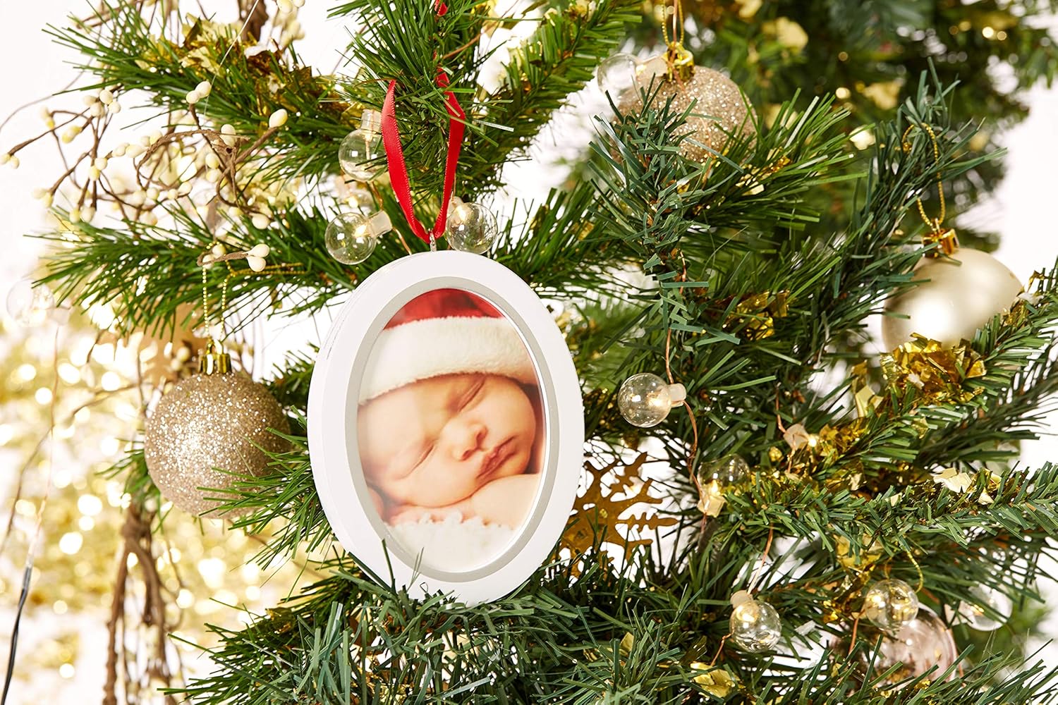 Pearhead Babyprints Double-Sided Christmas Ornament with Handprint and Footprint Kit