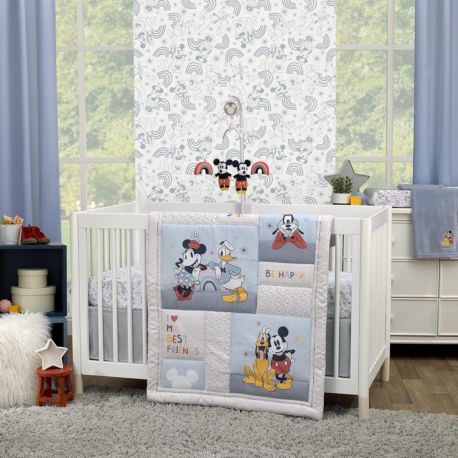 Disney Mickey and Friends Red and Black Mickey Mouse Musical Mobile