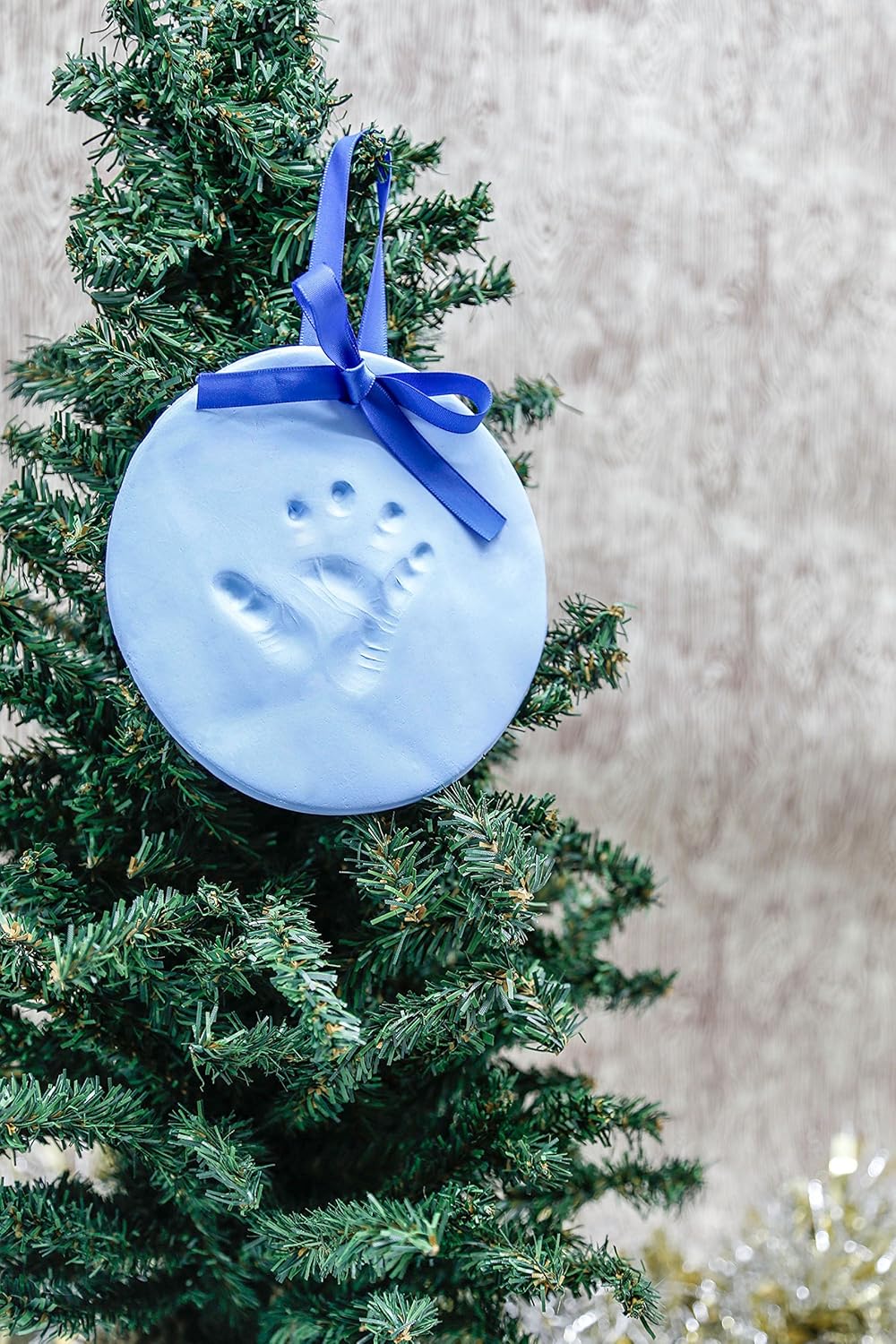 Pearhead Easy DIY Babyprints Ornament Kit with Ribbon Blue Pack of 2