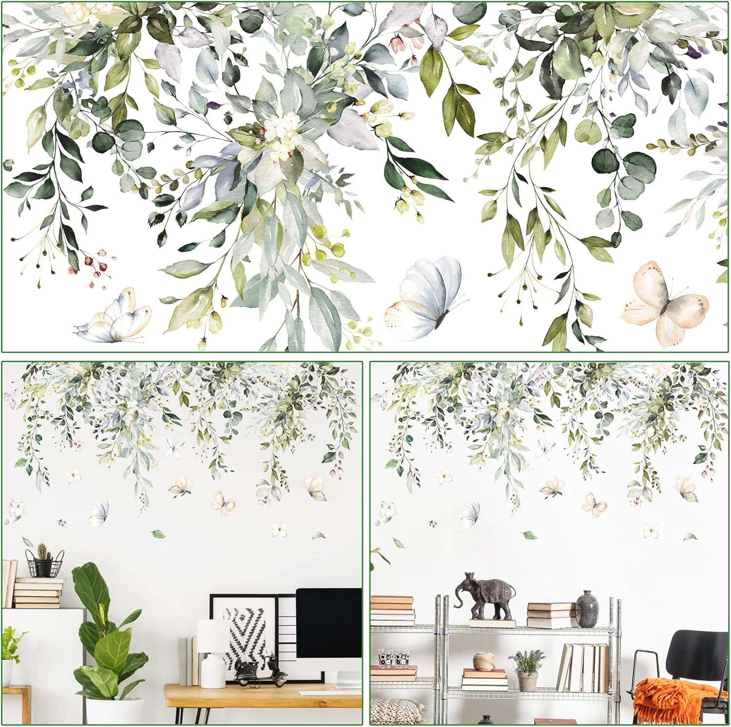 Amaonm 3D Rainforest Plants Wall Stickers