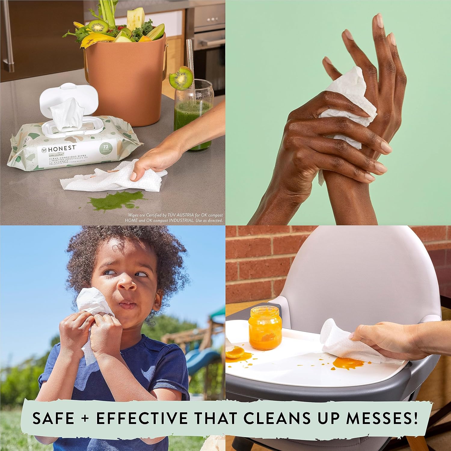 The Honest Company Multi-Use Wipes Hypoallergenic Unscented
