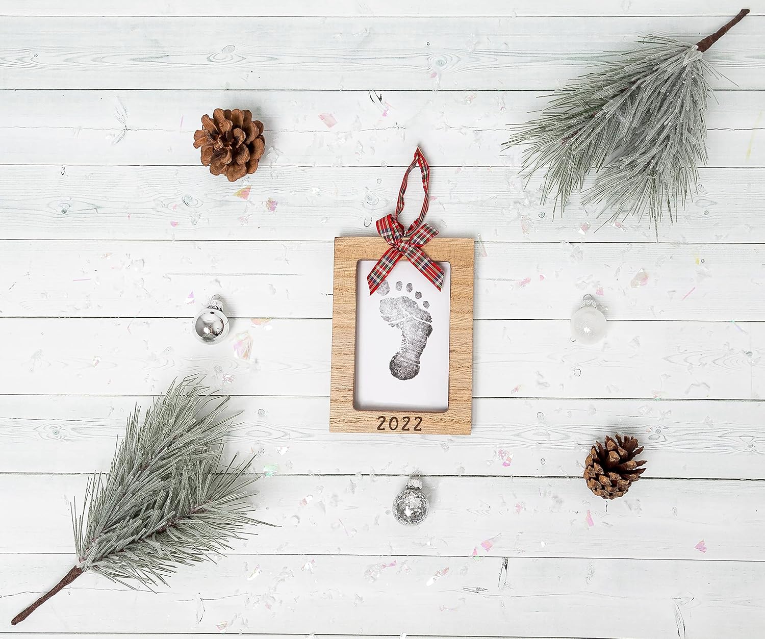 Babys Print Natural Ornament - 2022 Christmas Keepsake