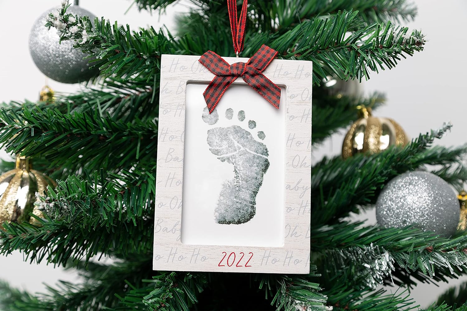 Kate Milo 2022 Baby Footprint Christmas Ornament